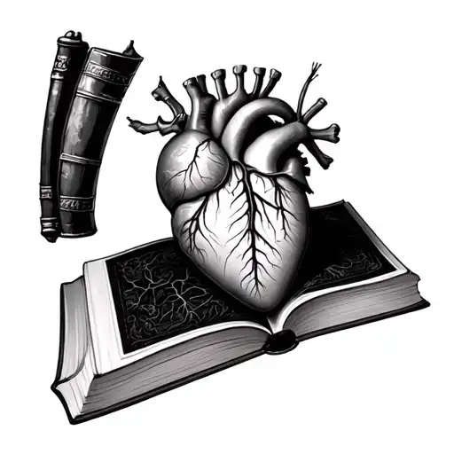 Book And Anatomical Heart