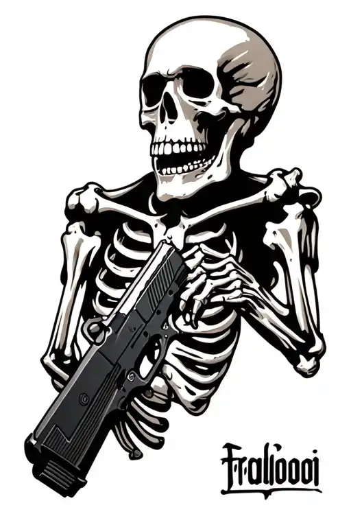 Skeleton With Glock