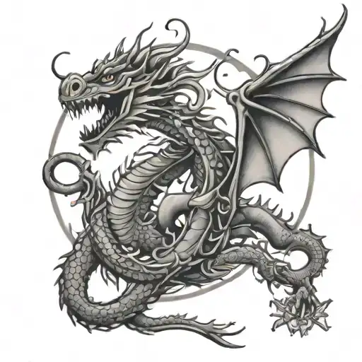Kali Linix Dragon Logo Intertwined