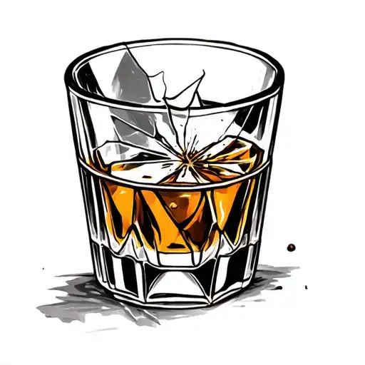 Broken Whiskey Glass