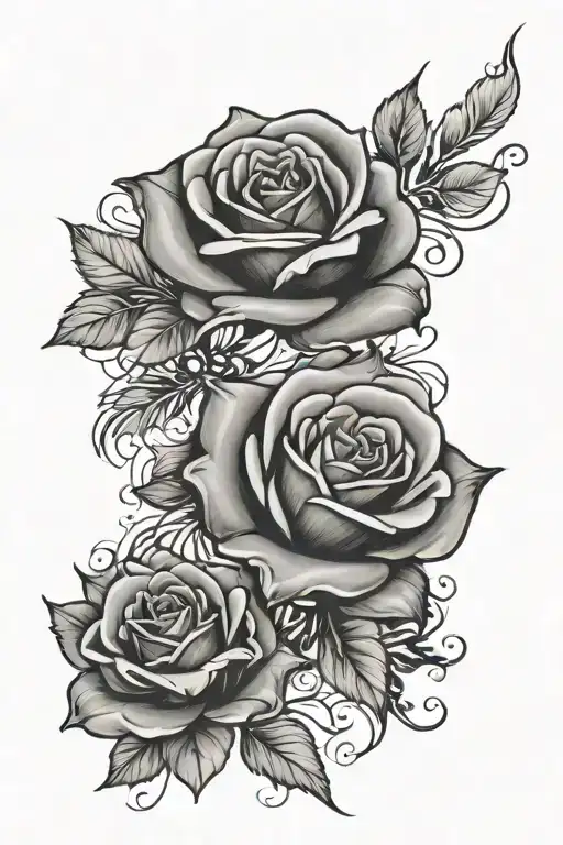 Roses Fading Into Black Bandana