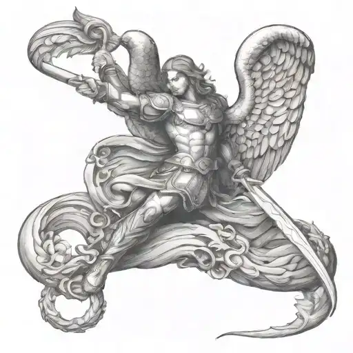 Saint Michael The Archangel's Sword Protective Position