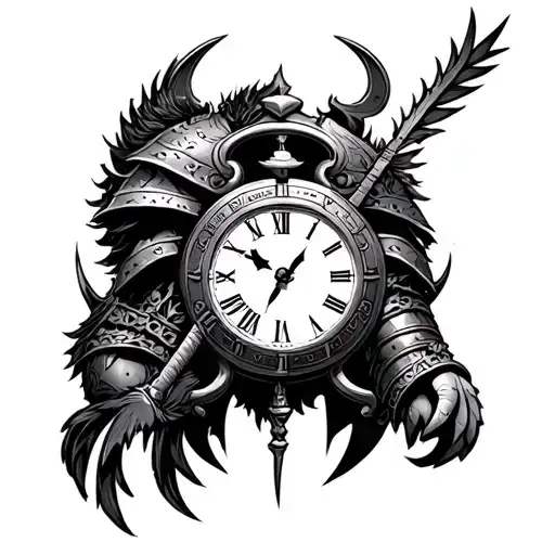 Warrior Battle Time Clock Love