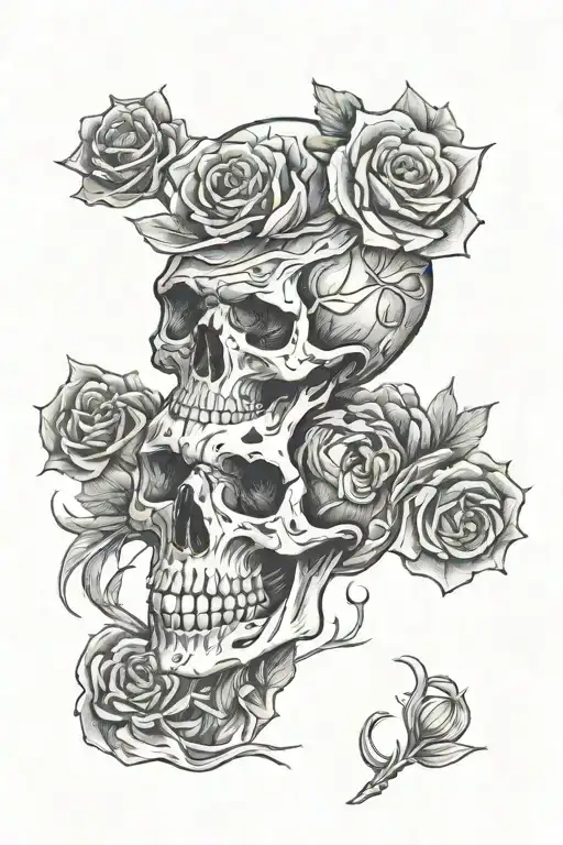 Skeleton With Flower Head