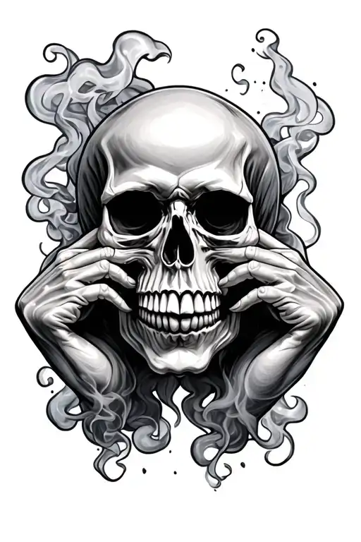 Hear No Evil See No Evil Hear No Evil Smoke Skull Surrounded