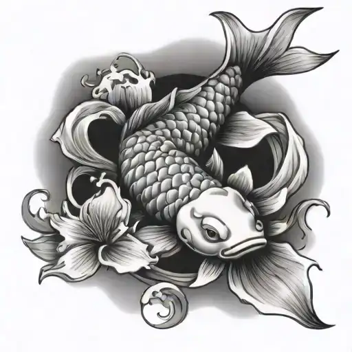 Koi Fish Tattoo Design