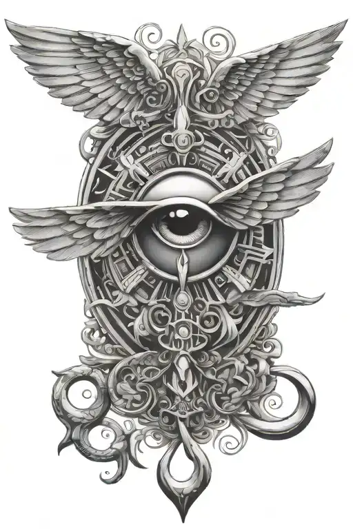 Ankh Wings Eye Of Orus Eye Full
