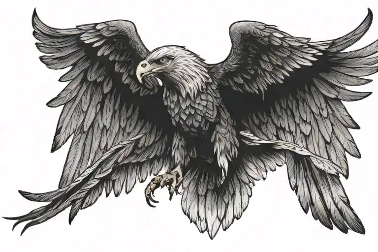 Eagle Flying Towards