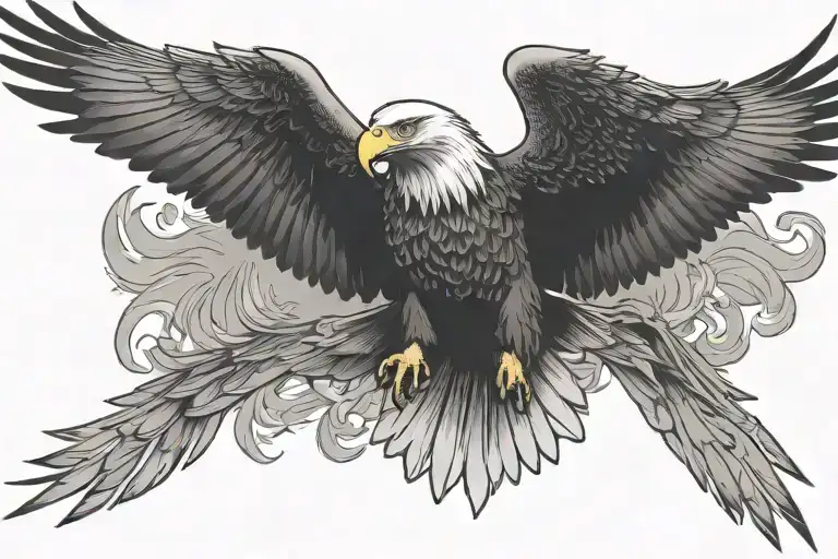 Eagle Flying Towards