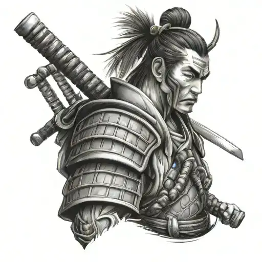 Samurai Warrior Holding