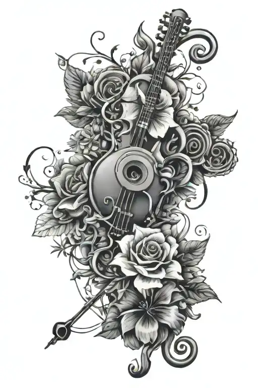 Music And Flowers Intertwined