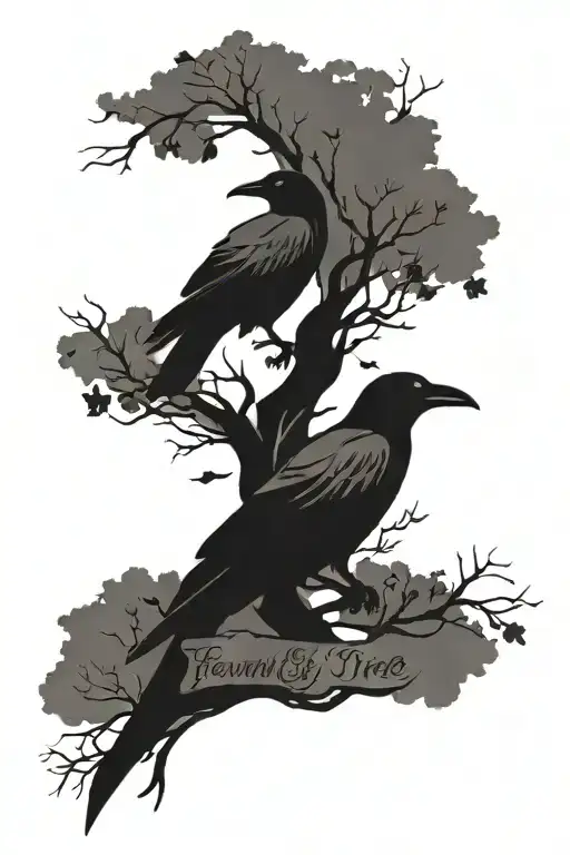 Family Tree Silhouette With Names Incorporated Into The Design Kat Jack Oktoba Raven