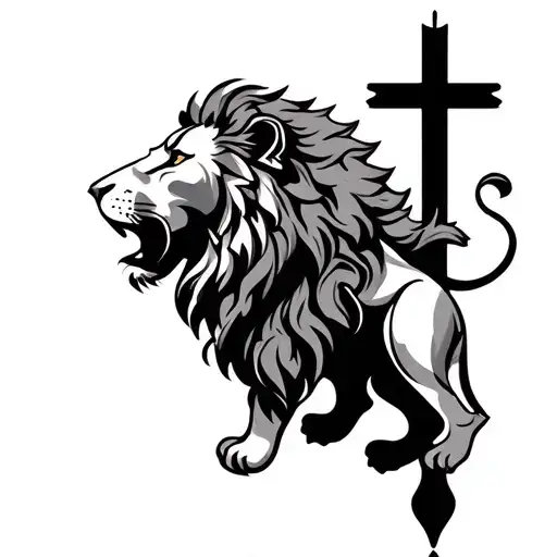 Cross With Lion