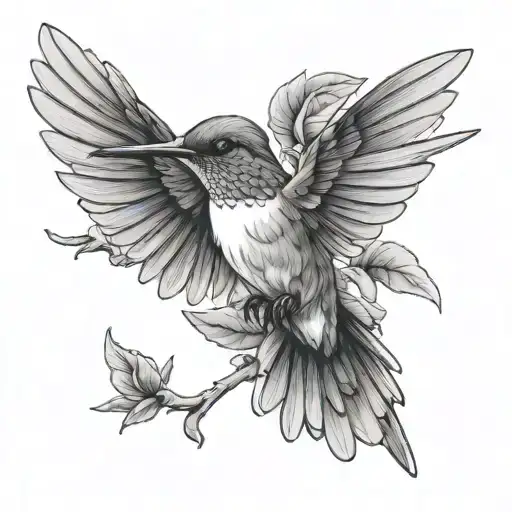 Hummingbird With 444