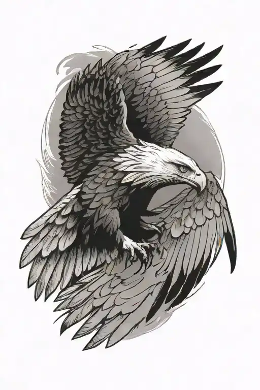 Eagle Flying Towards