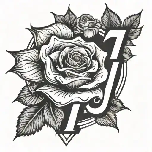 Rose Bush With Baseball Number 19 With Trucks