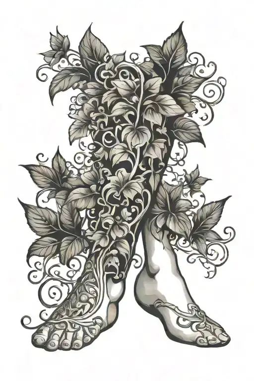 Vine Rapping Around Calf