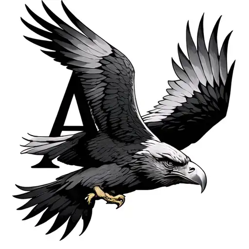 An Eagle Form Of An A Letter From Inside Hell Hound
