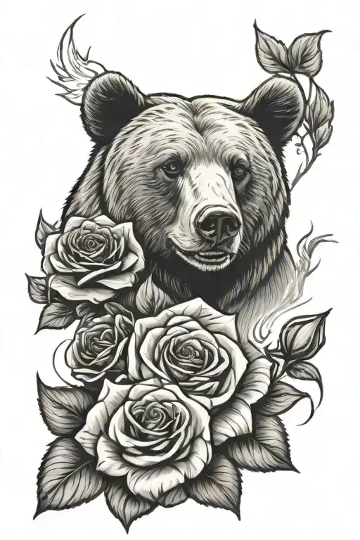 Bear And Rose