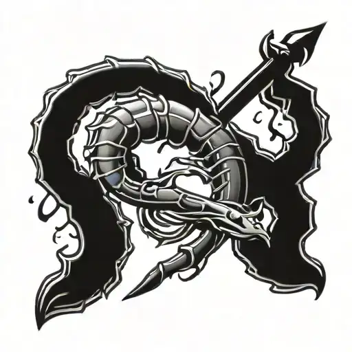 Scorpion Sword Blood Dripping