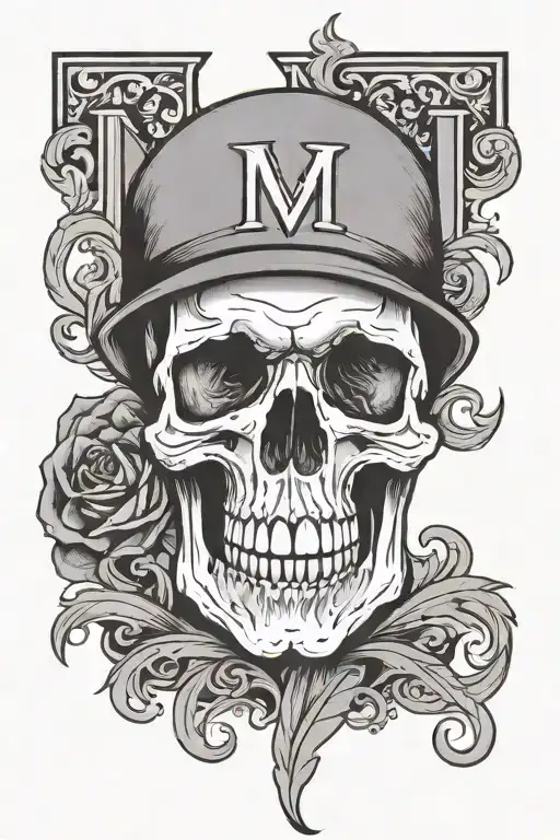 Skull And Letter M