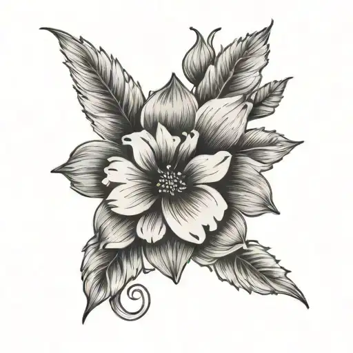 November Birth Flower With Eighteen Written On It