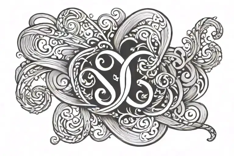 Infinite Symbol With Letters S A S D