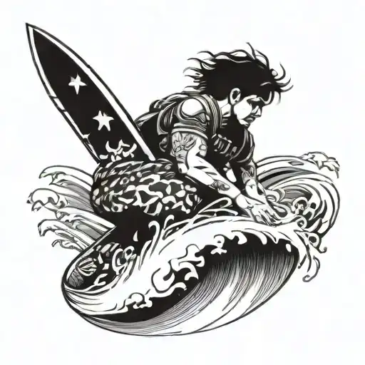 Draw A Tattoo About Leaving The Military And Embracing The Surf Lifestyle