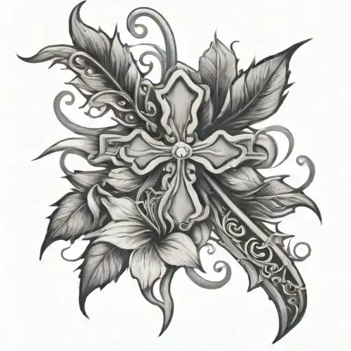 Sad Love Cross Flower