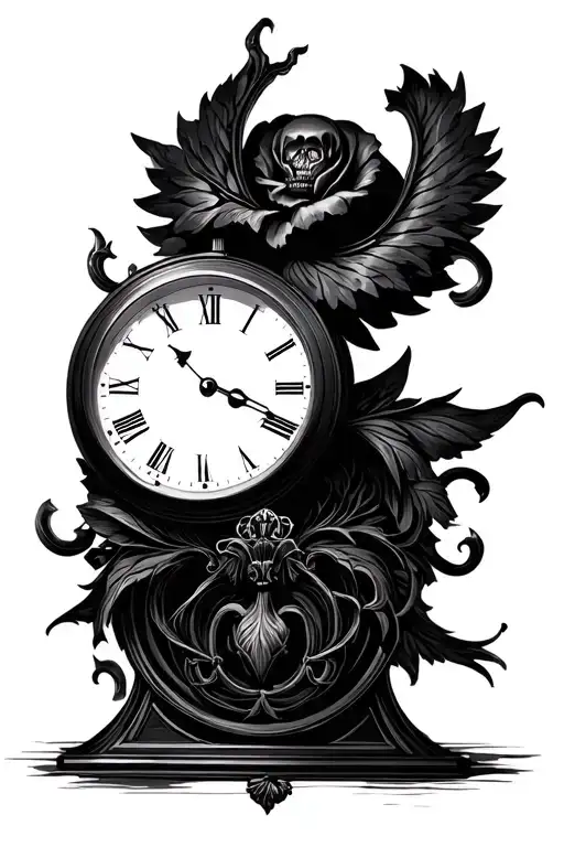 Clock Face With Date And Time Of Death Date