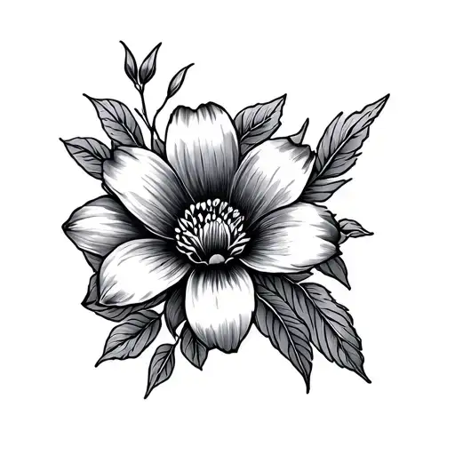 Line Art Flower
