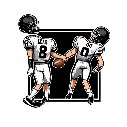 Footbal And Friends Holding Hands