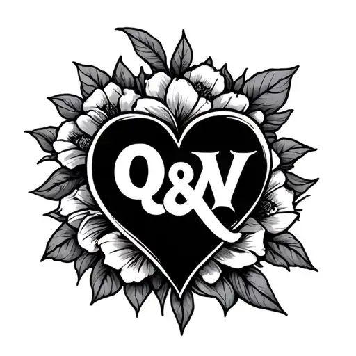 O & W Initial With A Heart Shape