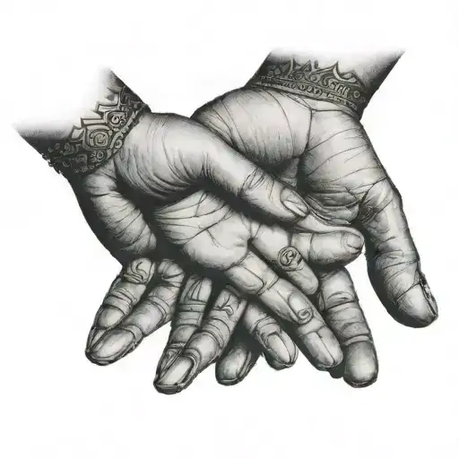 3 Finger Prints Daughter Holding Hands