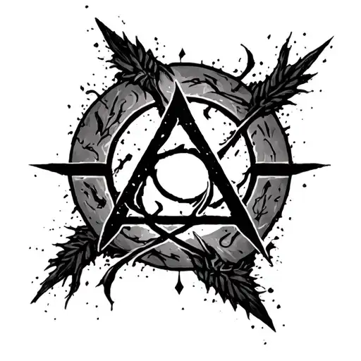 Occultism Symbologies Anarchy Symbol In The Background