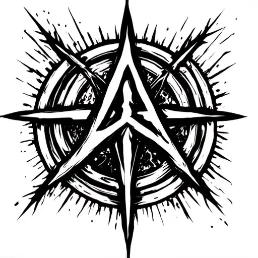 Occultism Symbologies Anarchy Symbol In The Background