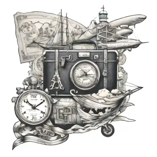 Travel Theme Formarm Tatoos