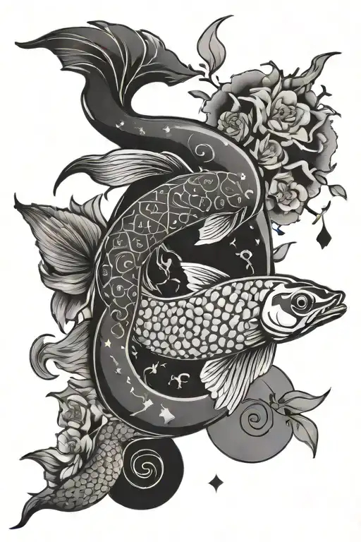 Firelily Aries Aquarius Constellation Koi Fish Yin Yang Enter Shikari