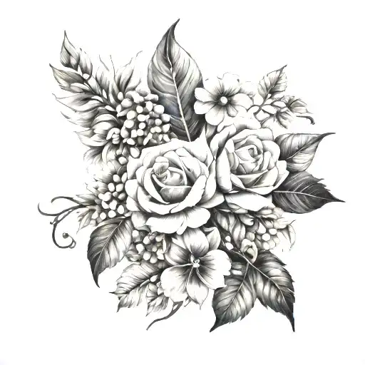 Flowers And Plant Branches