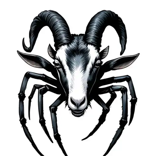 Rocker Goat With A Spider