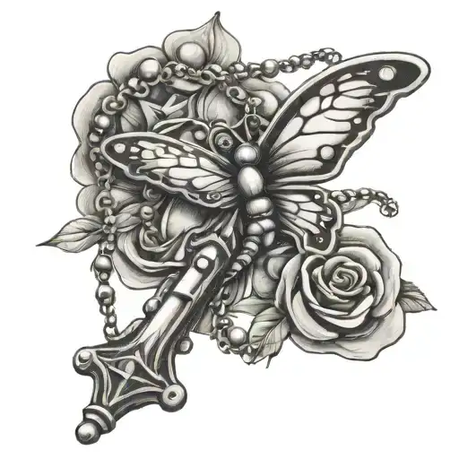 Rosary With Butterflys