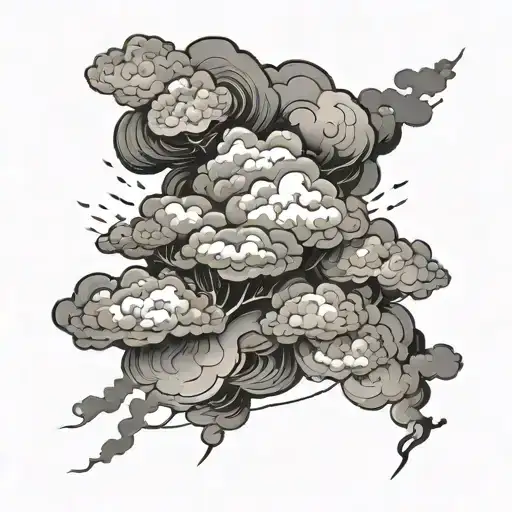 Storm Clouds Surrounding Beautiful Clouds Inside