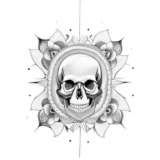 Mandala With Skull
