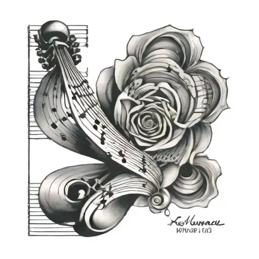 Sheet Music Half Sleeve Wrap Around