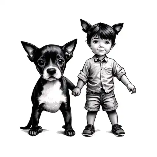 Create Me A Photo Idea Of A Tattoo For My Daughter And Son But My Son Has Autism