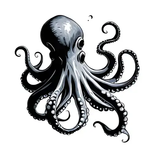 Octopus Sail Boat And Sting Ray