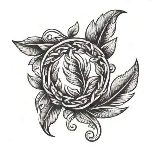 Laurel Wreath Tattoo In The Form Of An Engagement Ring