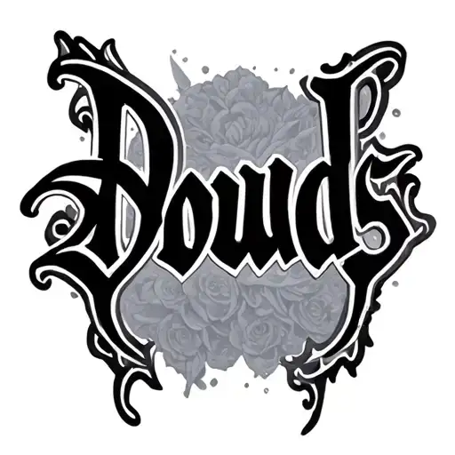 Word 'Douds' Written Within