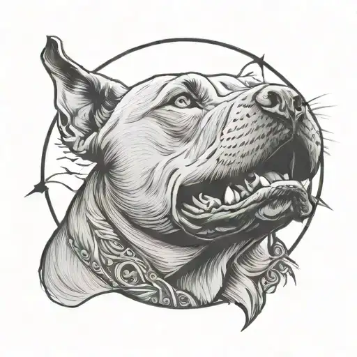 Pitbull Howling At The Moon