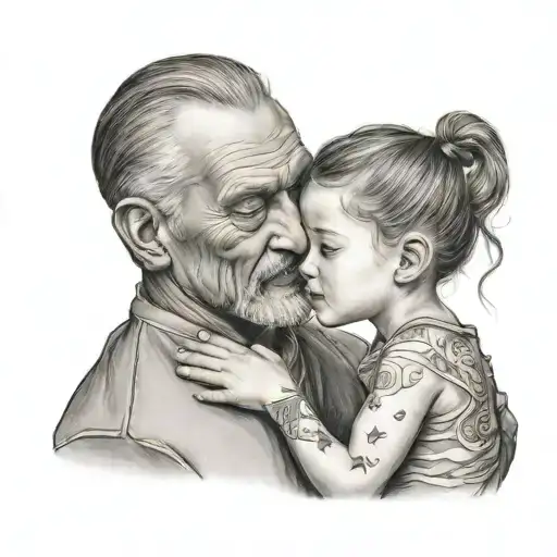 Father And Daughter Playing